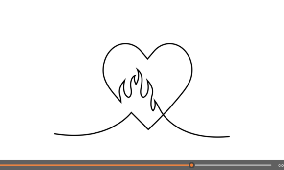 Animated Heart with Fire Flame: Ignite Your Visual Storytelling