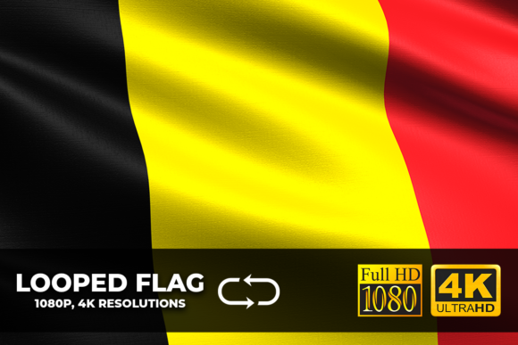 Belgium Looping Flag 4K: Cinematic Motion for Modern Design