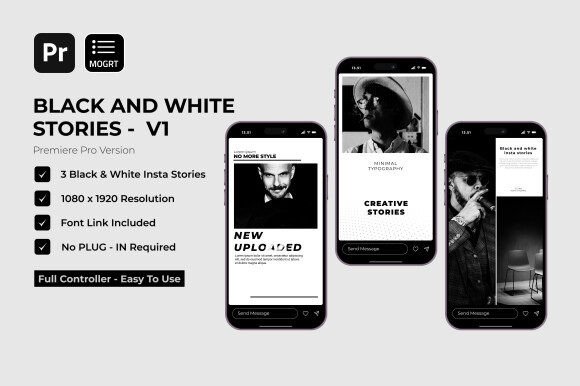 Black & White Stories V1: Elevate Your Premiere Pro Edits
