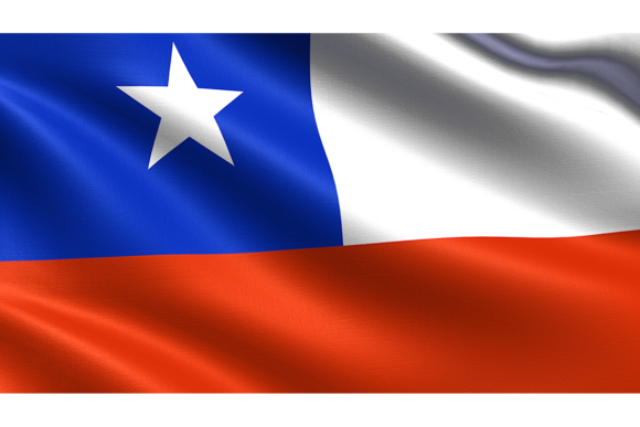 Chile Flag Waving Fabric Texture for Dynamic Design