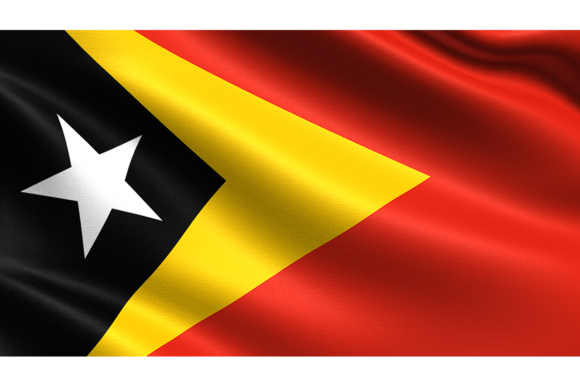 East Timor Flag: Waving Fabric Texture for Authentic Design