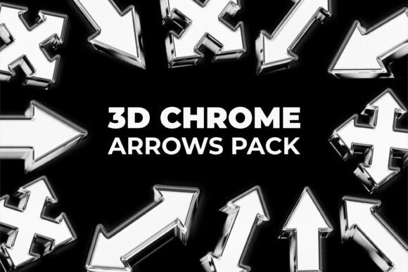 Elevate Your Visuals with the 3D Chrome Arrows Pack