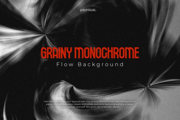 Grainy Monochrome Flow Background: Cinematic Texture for Modern Designs