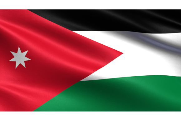 Jordan Flag, Waving Fabric Texture: A Designer's Asset