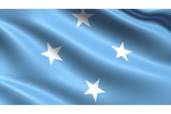 Micronesia Flag: Waving Fabric Texture for Realistic Design