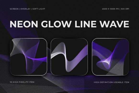 Neon Glow Line Wave: A Futuristic Design Asset