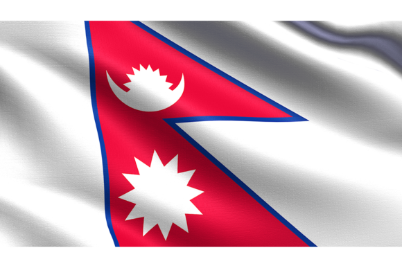 Nepal Flag, Waving Fabric Texture: Elevate Your Visuals