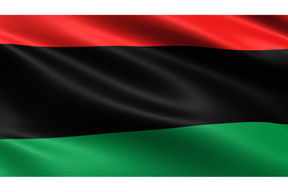 Pan African Flag: Waving Fabric Texture for Dynamic Designs