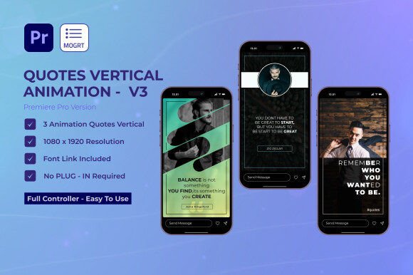 Quotes Stories V3 | Premiere Pro: Elevate Your Visual Narrative