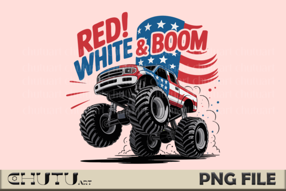 Red White Boom PNG: Unleash Your July 4th Designs