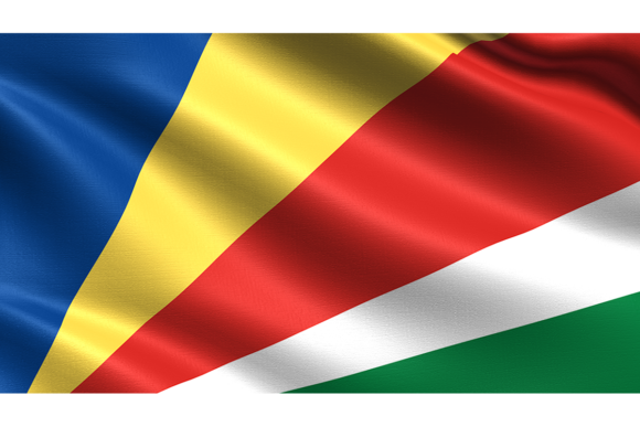 Seychelles Flag: Waving Fabric Texture for Your Designs