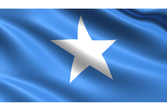 Somalia Flag: Waving Fabric Texture for Realistic Design