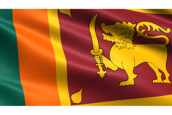 Sri Lanka Flag: Waving Fabric Texture for Bold Visuals