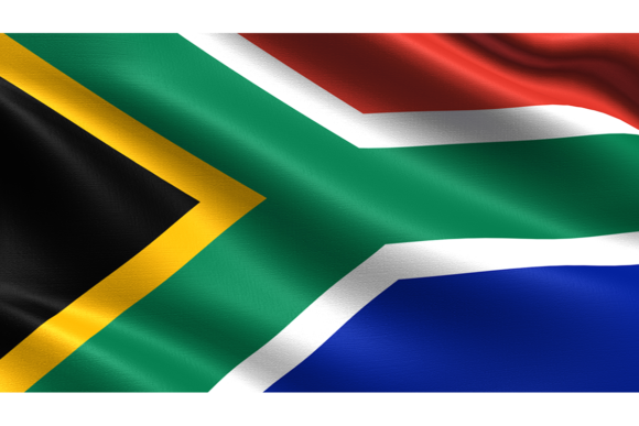 The South Africa Flag: Waving Fabric Texture for Dynamic Design