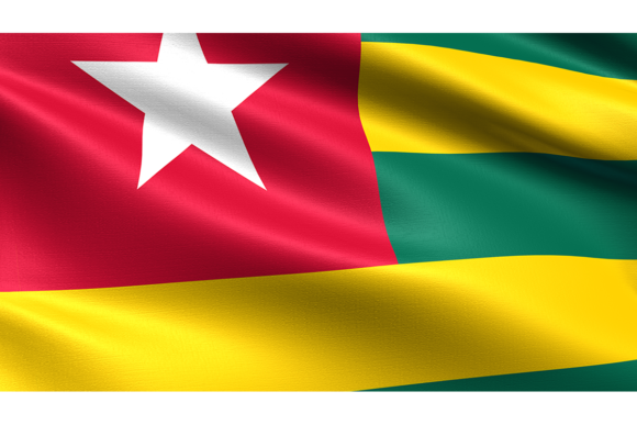 Togo Flag, Waving Fabric Texture: Your Dynamic Visual Asset