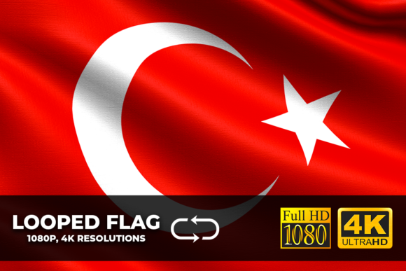 Turkey Looping Flag 4K: A Seamless Design Asset