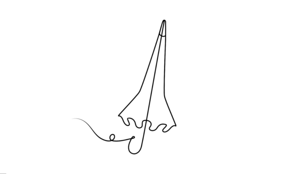 Umbrella Close Position Line Animation: A Dynamic Single-Line Motion